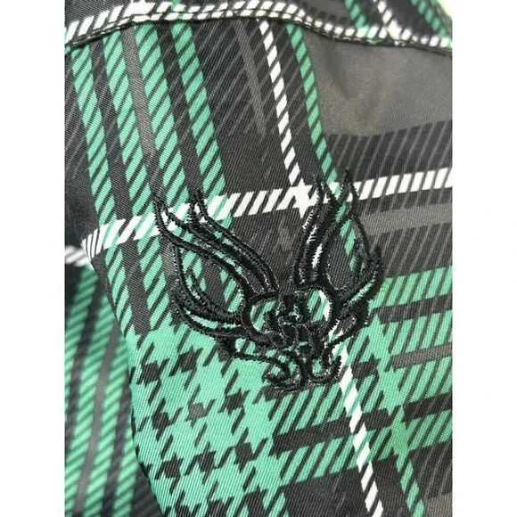 Triple nickel 555 Girl Green Plaid Puffer Jacket‎ Size 12 SKU BR650 - Picture 6 of 14